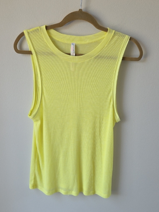 FP Movement by Free People Tops - Free People Movement Bright Yellow Ribbed Tank Top Size Medium
